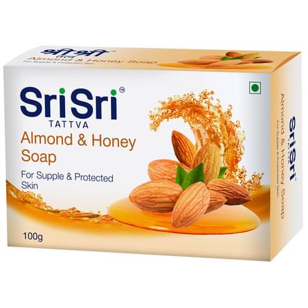Sri Sri Tattva Almond & Honey Soap, 100gm